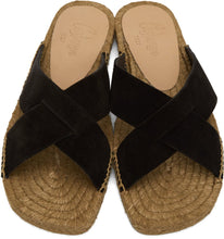 CastaÃ±er Black Suede Kant Sandals