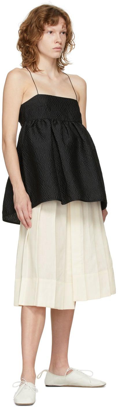 Cecilie Bahnsen Black Seersucker Hortensia Tank Top – BlackSkinny