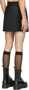 Charles Jeffrey Loverboy Black Studded Pleated Kilt Miniskirt