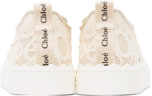 ChloÃ© Beige Lace Lauren Slip-On Sneakers