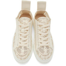 ChloÃ© Beige Lace Lauren Sneakers