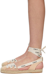 ChloÃ© Beige Lace-Up Lauren Espadrilles