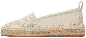 ChloÃ© Beige Lace Woody Espadrilles