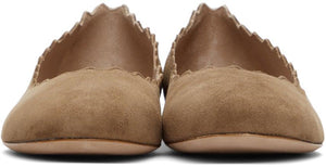 ChloÃ© Beige Suede Lauren Ballerina Flats