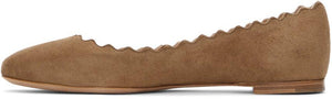 ChloÃ© Beige Suede Lauren Ballerina Flats