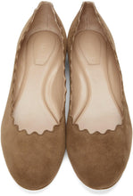 ChloÃ© Beige Suede Lauren Ballerina Flats