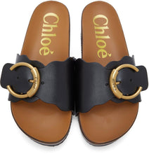 ChloÃ© Black Footbed Lauren Sandals