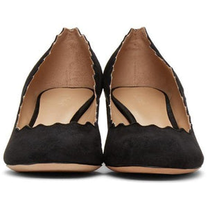 ChloÃ© Black Suede Lauren Pumps