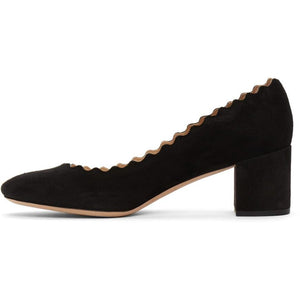 ChloÃ© Black Suede Lauren Pumps