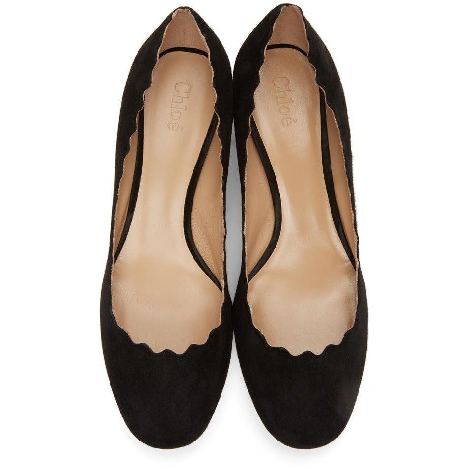 ChloÃ© Black Suede Lauren Pumps