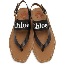 ChloÃ© Black Woody Flat Sandals