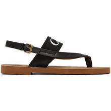 ChloÃ© Black Woody Flat Sandals - Sandales plates boisées Chloé Noir - Chloé © Black Woody Flat Sandals.