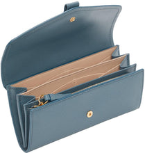 ChloÃ© Blue Long Aby Flap Wallet
