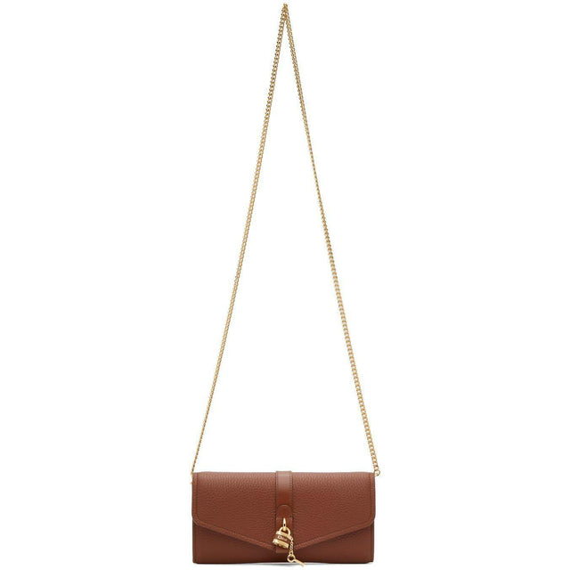 ChloÃ© Brown Aby Chain Wallet Bag