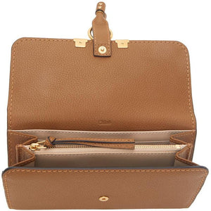 ChloÃ© Brown Long Marcie Flap Wallet