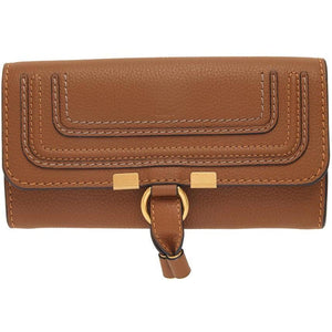 ChloÃ© Brown Long Marcie Flap Wallet - Chloé Brown Long Marcie Flap portefeuille - ChloÃ © Brown Long Marcie Flap Wallet.