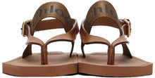 ChloÃ© Brown Woody Flat Sandals