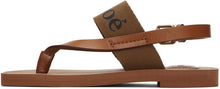 ChloÃ© Brown Woody Flat Sandals