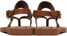 ChloÃ© Brown Woody Flat Sandals