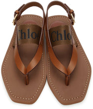 ChloÃ© Brown Woody Flat Sandals