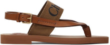 ChloÃ© Brown Woody Flat Sandals - Sandales plates de Chloé Brown Woody - ChloÃ © Brown Woody Flat Sandals.