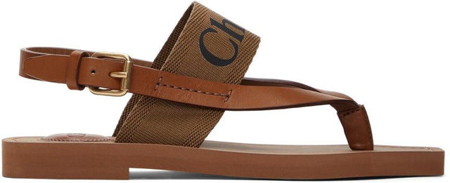ChloÃ© Brown Woody Flat Sandals - Sandales plates de Chloé Brown Woody - ChloÃ © Brown Woody Flat Sandals.