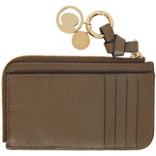 ChloÃ© Khaki Alphabet Zip Around Card Holder