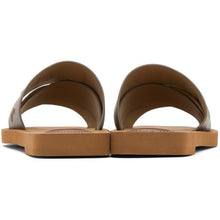 ChloÃ© Khaki Snake Woody Flat Mules