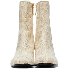 ChloÃ© Off-White Lace Goldee Boots