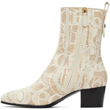 ChloÃ© Off-White Lace Goldee Boots