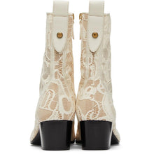 ChloÃ© Off-White Lace Goldee Boots