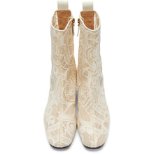 ChloÃ© Off-White Lace Goldee Boots