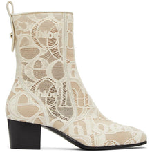 ChloÃ© Off-White Lace Goldee Boots - Bottes en dentelle en dentelle chloÃ © blanche - ChloÃ © Off-White Lace Goldee Boots.