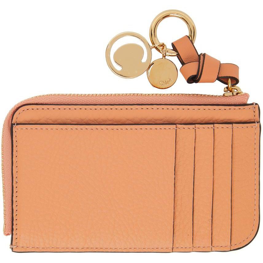 ChloÃ© Pink Alphabet Zip Around Card Holder