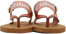 ChloÃ© Pink Woody Flat Sandals