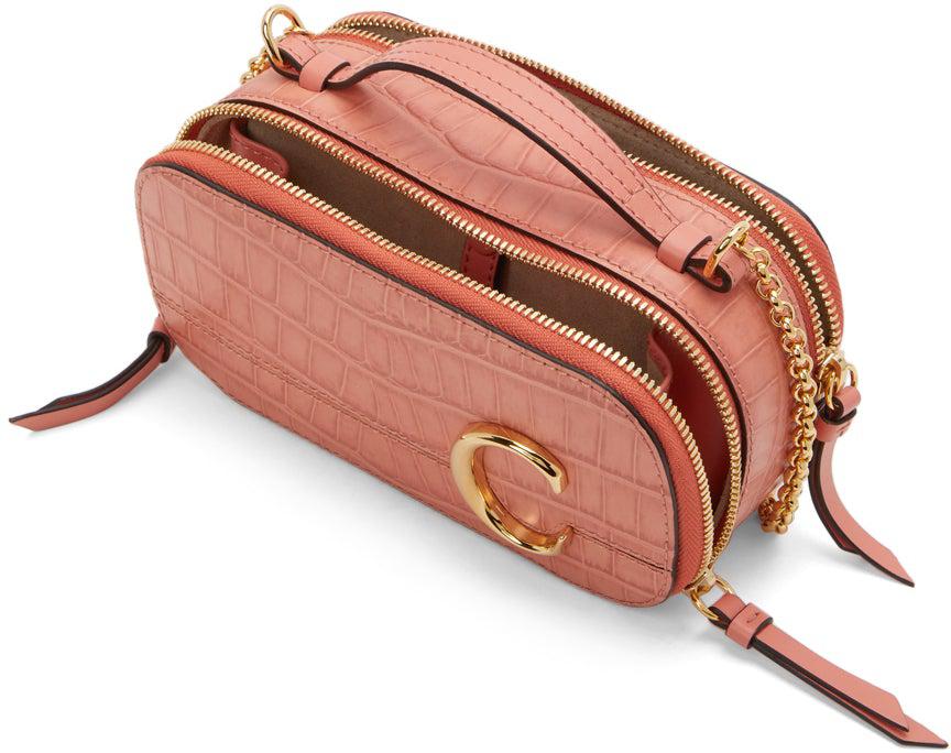 ChloÃ© Red Croc Mini 'ChloÃ© C' Vanity Bag
