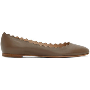 ChloÃ© Taupe Lauren Ballerina Flats - ChloÃ © TAUPE Lauren Ballerina appartements - ChloÃ © Taupe Lauren 발레리나 아파트