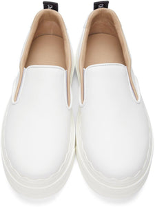 ChloÃ© White Lauren Slip-On Sneakers