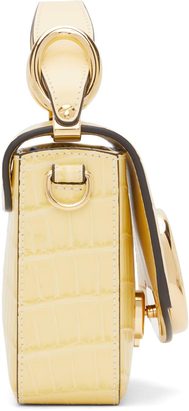 ChloÃ© Yellow Croc Mini 'ChloÃ© C' Bag