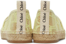 ChloÃ© Yellow Lace Woody Espadrilles