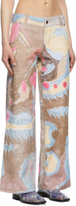 Chopova Lowena SSENSE Exclusive Multicolor Faye Wei Wei Marbled Jeans