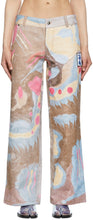 Chopova Lowena SSENSE Exclusive Multicolor Faye Wei Wei Marbled Jeans - Chopova Lowena Ssense exclusive Multicolor Faye Wei Wei Wei Jeans marbré - Chopova Lowena Ssense 독점적 인 여러 가지 빛깔의 Faye Wei Wei Marbled 청바지