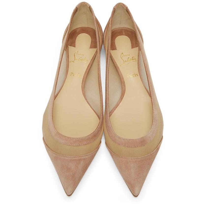 Christian Louboutin Beige Galativi Flats – BlackSkinny