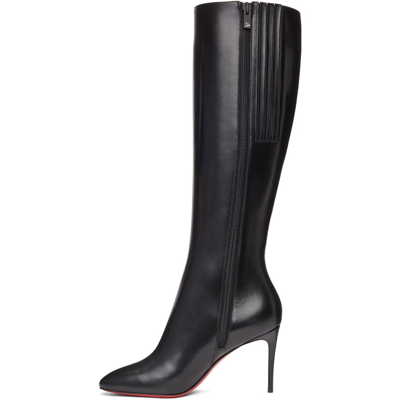 Christian Louboutin Santia Botta 85 Spike Accents Boots - Black Boots,  Shoes - CHT342654