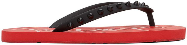 Christian Louboutin Red Loubi Flip Thong Sandals - Christian Louboutin Rouge Loubi Flip Thong Sandales - 기독교 루비 닌 레드 루비 플립 끈 샌들