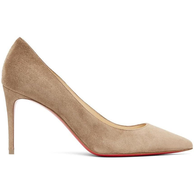 Christian Louboutin Taupe Suede Kate 85 Heels