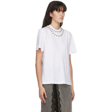 Christopher Kane White Flower Crystal T-Shirt