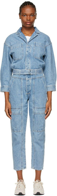 Citizens of Humanity Blue Denim Willa Jumpsuit - Citoyens de Humanity Blue Denim Willa Combinaison - 인류의 시민 블루 데님 윌라 Jumpsuit