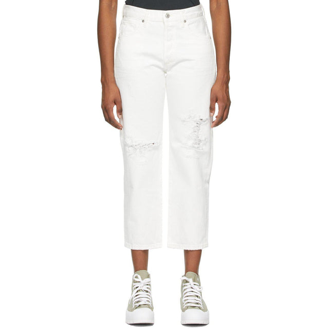 Citizens of Humanity White Emery Crop Jeans