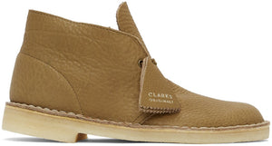 Clarks Originals Khaki Leather Desert Boots - Clarks Originals Bottes du désert en cuir Khaki - Clarks Originals Khaki 가죽 사막 부츠